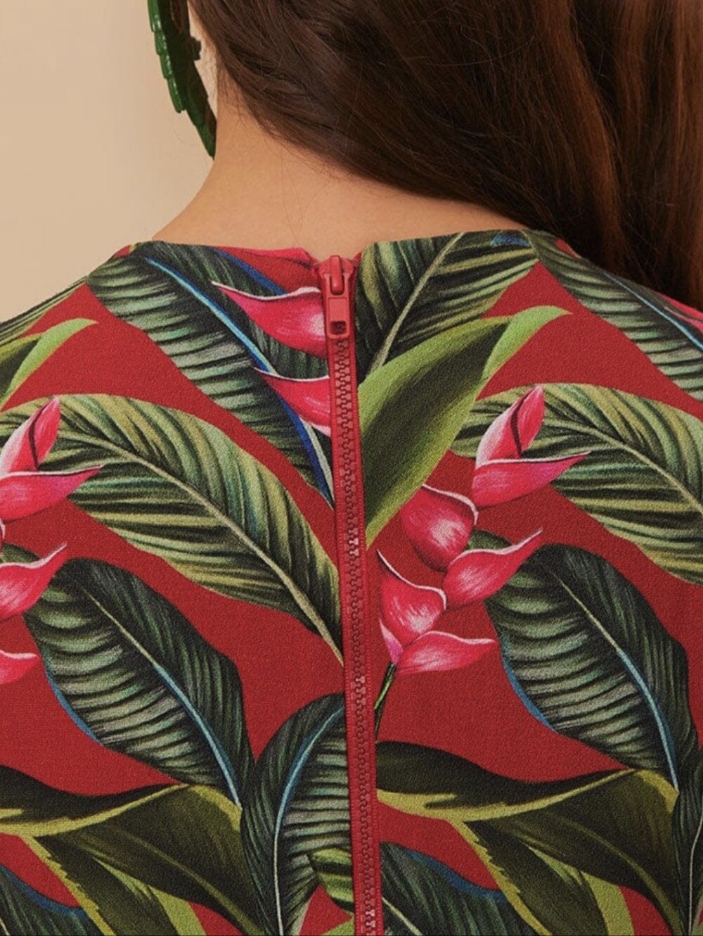 Farm Rio NWT Red Dream Garden Jersey Midi Dress Small - Picture 7 of 7
